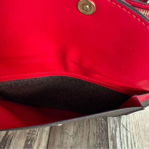 Michael Kors Red and Brown Large Mercer Tote - Picture 7 of 7